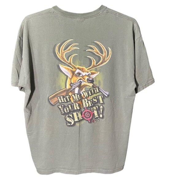 y2k Outta Site Hit Me With Your Best Shot Shirt Sleeve Graphic T-Shirt Men's XL - Picture 2 of 9